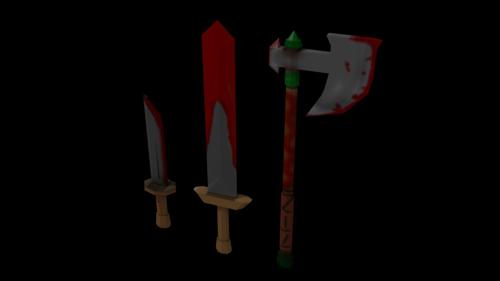 Low Poly Wepaons v2 preview image